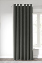 Nalu Nicole Scherzinger 'Kalo' Lined Curtains in Charcoal - Size: 167 cm width x 228 cm drop - thumbnail 1