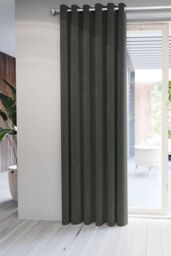 Nalu Nicole Scherzinger 'Kalo' Lined Curtains in Charcoal - Size: 167 cm width x 228 cm drop - thumbnail 2