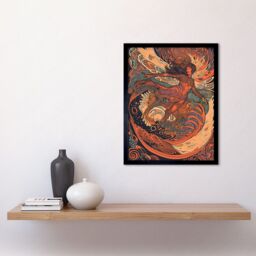 "Artery8 Wall Art Print Astral Projection Conceptual Art Art Framed in Black - Size: W12"" x H16""" - thumbnail 2