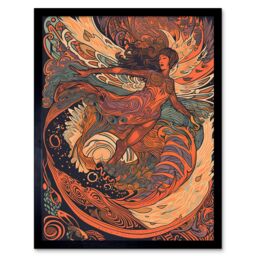 "Artery8 Wall Art Print Astral Projection Conceptual Art Art Framed in Black - Size: W12"" x H16""" - thumbnail 1
