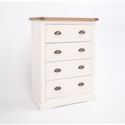 Cabinet Bits Cosenza 4 Drawer Chest of Drawers Brass Cup Handle in Off-White - thumbnail 2