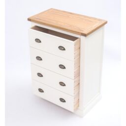 Cabinet Bits Cosenza 4 Drawer Chest of Drawers Brass Cup Handle in Off-White - thumbnail 4