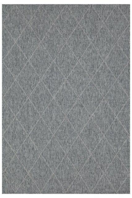 Kukoon Diamond Grey Outdoor Garden Patio Rug - Size: 160 cm x 230 cm - image 1