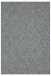 Kukoon Diamond Grey Outdoor Garden Patio Rug - Size: 160 cm x 230 cm - thumbnail 1