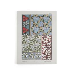"Artery8 Periwinkle Flower Pattern Canvas Wall Art Print Verneuil in Blue - Size: W18"" x H24""" - thumbnail 1