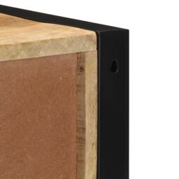 Berkfield Home Bedside Cabinet 40x35x40 cm Solid Rough Wood Mango in Brown - Size: 40 x 35 x 40 cm - thumbnail 9