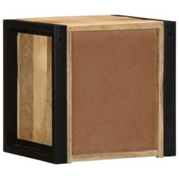Berkfield Home Bedside Cabinet 40x35x40 cm Solid Rough Wood Mango in Brown - Size: 40 x 35 x 40 cm - thumbnail 6