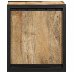 Berkfield Home Bedside Cabinet 40x35x40 cm Solid Rough Wood Mango in Brown - Size: 40 x 35 x 40 cm - thumbnail 5