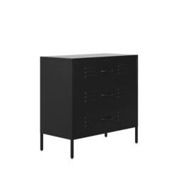 Wyld Haus Flamingo Black Metal Chest of 3 Drawers - thumbnail 3