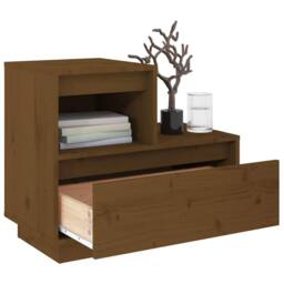 Berkfield Home Beautiful Bedside Cabinets 2 pcs Honey Brown 60x34x51 cm Solid Wo - Size: 60 x 34 x 51 cm - thumbnail 5