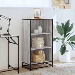 Berkfield Home Book Cabinet Grey Sonoma 60x35x107.5 cm Engineered Wood - thumbnail 3