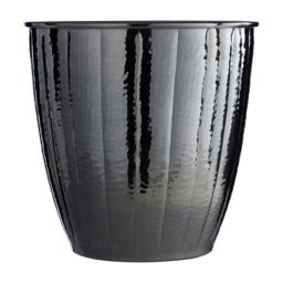 Orsina Hammered Waste Bin in Black - thumbnail 6