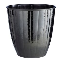 Orsina Hammered Waste Bin in Black - thumbnail 3
