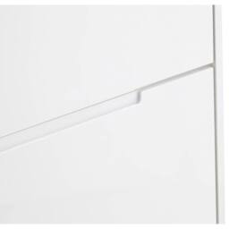 FORGEVIO NARROW HIGH GLOSS 2 TIER SHOE CABINET WHITE - thumbnail 5