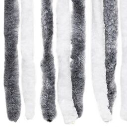 Berkfield Home Insect Curtain Grey & White 100x220 cm Chenille - thumbnail 5