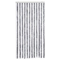Berkfield Home Insect Curtain Grey & White 100x220 cm Chenille - thumbnail 3