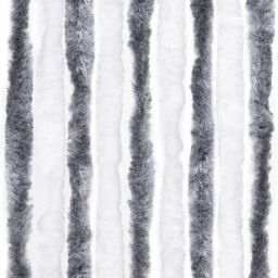 Berkfield Home Insect Curtain Grey & White 100x220 cm Chenille - thumbnail 6