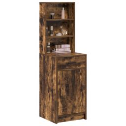 Berkfield Home Highboard in Smoked Oak, 40x41x135 cm, Made of Engineered Wood in Brown - Size: 40 x 41 x 135 cm - thumbnail 3