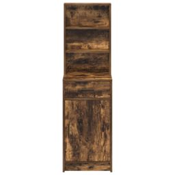 Berkfield Home Highboard in Smoked Oak, 40x41x135 cm, Made of Engineered Wood in Brown - Size: 40 x 41 x 135 cm - thumbnail 6