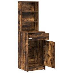 Berkfield Home Highboard in Smoked Oak, 40x41x135 cm, Made of Engineered Wood in Brown - Size: 40 x 41 x 135 cm - thumbnail 5