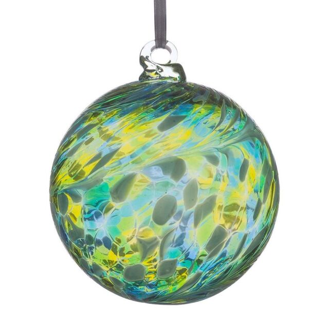 Sienna Glass 8cm Friendship Ball Green & Blue in Bottle Green - image 1