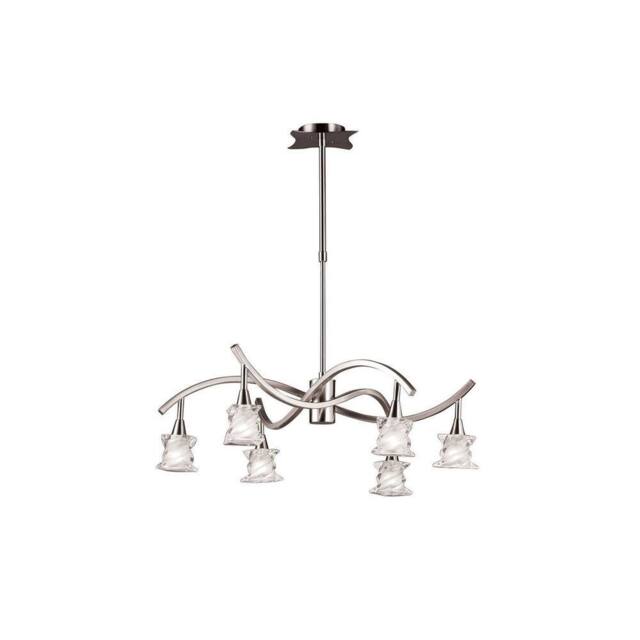Netlighting Salomon Telescopic Lamp 6 Light G9 Satin Nickel in Grey - image 1