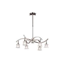 Netlighting Salomon Telescopic Lamp 6 Light G9 Satin Nickel in Grey - thumbnail 1