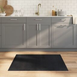 Berkfield Home Rug Rectangular Black 80x100 cm Bamboo - Size: Medium - thumbnail 1