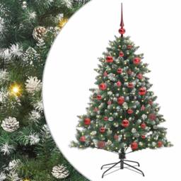 Berkfield Home Modern Artificial Christmas Tree with Stand Green 105 x 105 x 150 cm - thumbnail 3