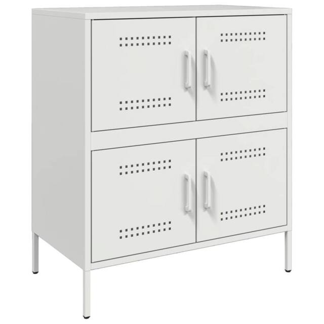 Berkfield Home Sideboard White 68x39x79 cm Steel - Size: 68 x 39 x 79 cm - image 1