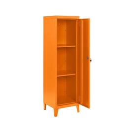 Moderna Orange Metal Locker Cabinet, 2 Shelves, 1 Door for Home or Office - thumbnail 2