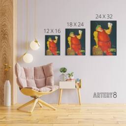 "Artery8 La Cruz del Campo Beer Vintage Ad Canvas Wall Art Print Cappiello in Red - Size: W12"" x H16""" - thumbnail 4