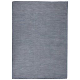 Berkfield Home Outdoor Flatweave Rug 200x280 cm Blue - Size: 100 cm diameter - thumbnail 1