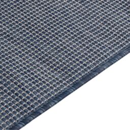 Berkfield Home Outdoor Flatweave Rug 200x280 cm Blue - Size: 100 cm diameter - thumbnail 4