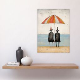 Artery8 Traffic Cone Sea View Whimsical Surreal Seaside Artwork By Rob Tidybeard Large Wall Unframed Art Poster Print Thick Paper 18X24 Inch - thumbnail 4