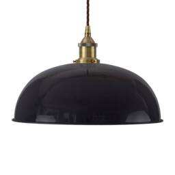 SE Home Navy Blue Worcester Pendant Light - Antique Brass - Brown Twisted - thumbnail 1