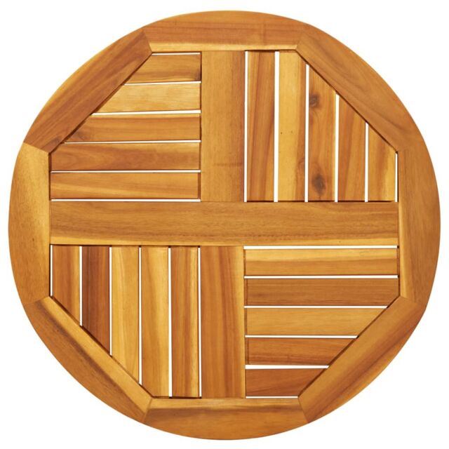 Berkfield Home Table Top √ò60x2 cm Round Solid Wood Acacia in Brown - Size: 60x2 cm - image 1
