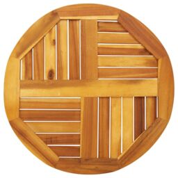 Berkfield Home Table Top √ò60x2 cm Round Solid Wood Acacia in Brown - Size: 60x2 cm - thumbnail 6