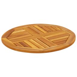 Berkfield Home Table Top √ò60x2 cm Round Solid Wood Acacia in Brown - Size: 60x2 cm - thumbnail 4