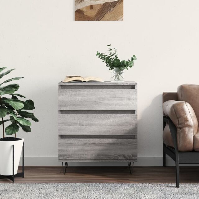 Berkfield Home Sideboard Grey Sonoma 60x35x70 cm Engineered Wood - Size: 60 x 35 x 70 cm - image 1