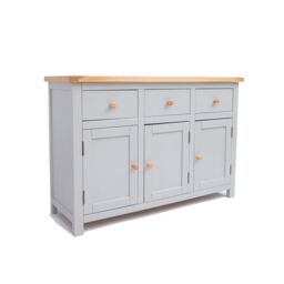 Cabinet Bits Argenta Light Grey 3 Drawer 3 Door Sideboard Wood Knob - thumbnail 2