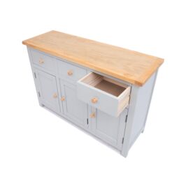 Cabinet Bits Argenta Light Grey 3 Drawer 3 Door Sideboard Wood Knob - thumbnail 4