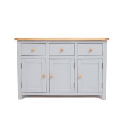 Cabinet Bits Argenta Light Grey 3 Drawer 3 Door Sideboard Wood Knob - thumbnail 1