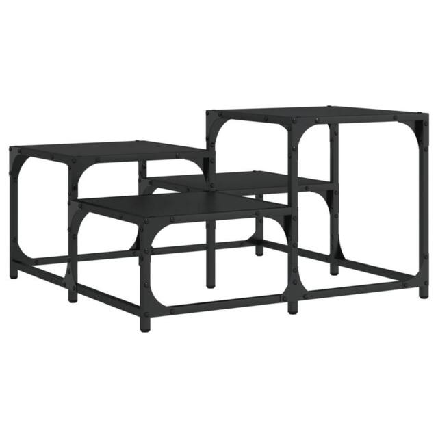 Berkfield Home Coffee Table Black 68x68x40 cm Engineered Wood - Size: 68 x 68 x 40 cm - image 1