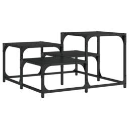 Berkfield Home Coffee Table Black 68x68x40 cm Engineered Wood - Size: 68 x 68 x 40 cm - thumbnail 1