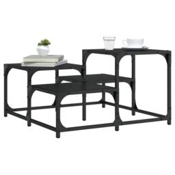 Berkfield Home Coffee Table Black 68x68x40 cm Engineered Wood - Size: 68 x 68 x 40 cm - thumbnail 2