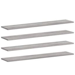 Berkfield Home Wall Shelves 4 pcs Grey Sonoma 100x20x1.5 cm Engineered Wood - thumbnail 2