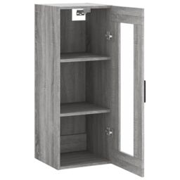 Berkfield Home Wall Mounted Cabinet Grey Sonoma 34.5x34x90 cm - thumbnail 6