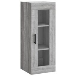 Berkfield Home Wall Mounted Cabinet Grey Sonoma 34.5x34x90 cm - thumbnail 2