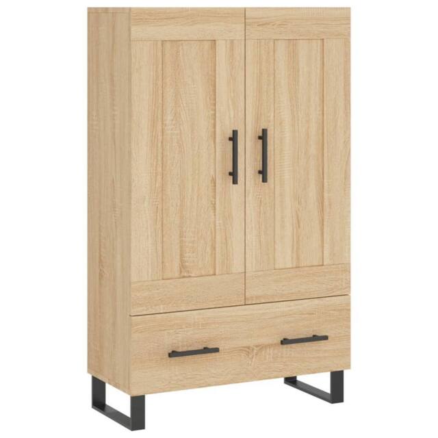 Berkfield Home Highboard Sonoma Oak 69.5x31x115 cm Engineered Wood in Tan - image 1